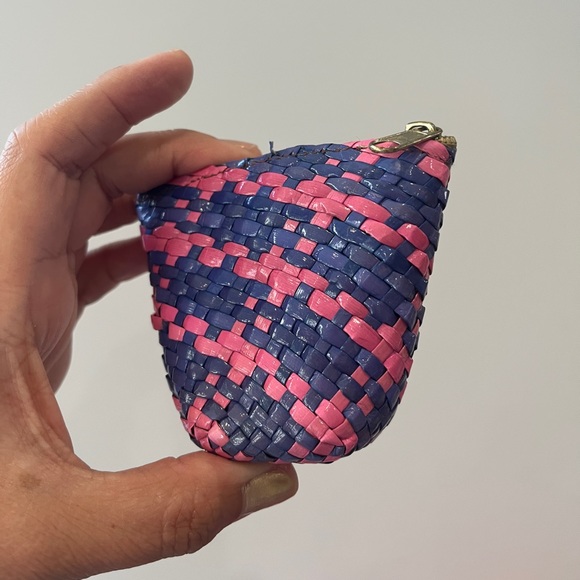 Boho Braided Leaf Coin Purse Woven Natural Palm Wallet Case Bag Kawaii Handmade - Picture 7 of 14